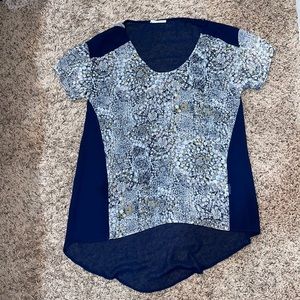 LUSH see-through paint-splattered top